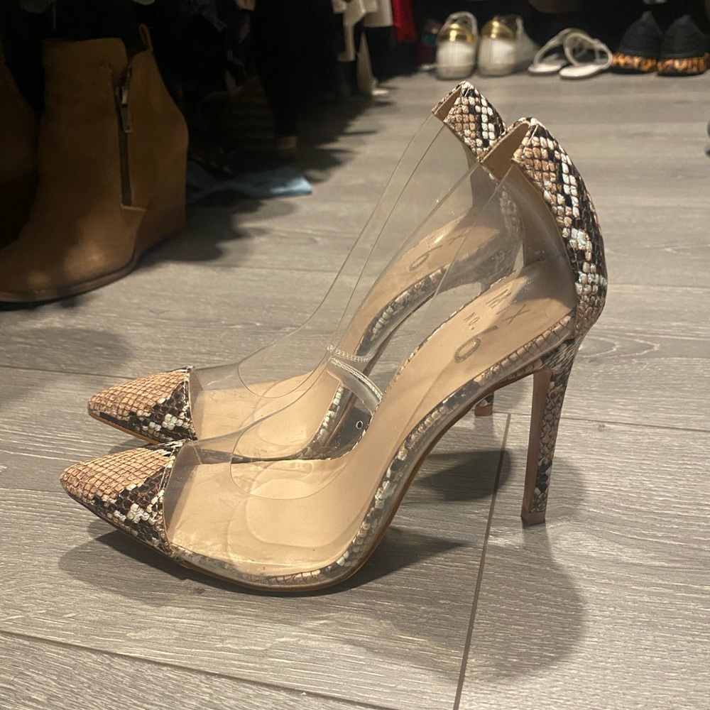 Snake Print Heels; Size 6